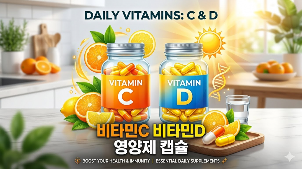 비타민C 비타민D 영양제 캡슐