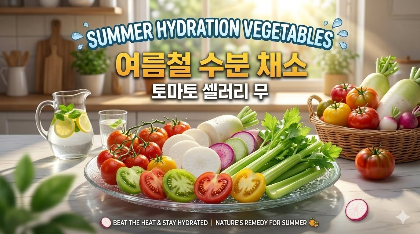 여름철 수분 보충 음식 7가지|탈수 예방하는 제철 채소·과일
