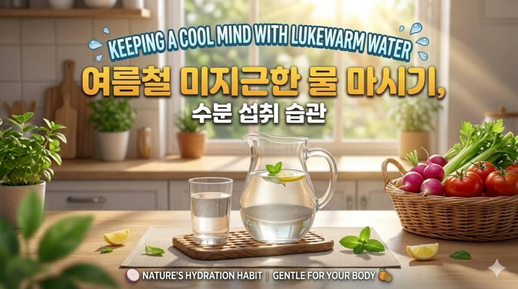 여름철 미지근한 물 마시기, 수분 섭취 습관