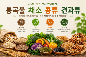 저속노화 식단이란, 통곡물 채소 콩류 견과류 한눈에 정리