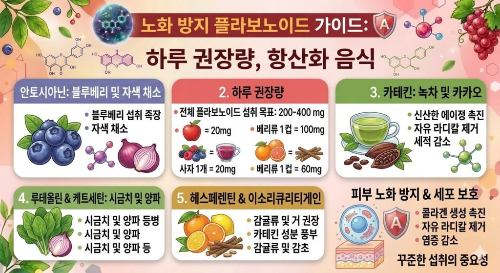 Daily flavonoid intake chart by health goal