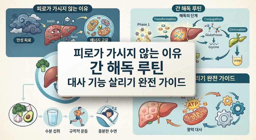 피로가 가시지 않는 이유 간 해독 루틴 대사 기능 살리기 완전 가이드