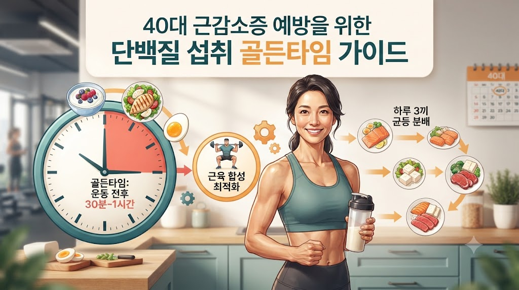 40대 근감소증 예방을 위한 단백질 섭취 골든타임: 하루 중 언제 먹어야 근육량이 늘어날까?