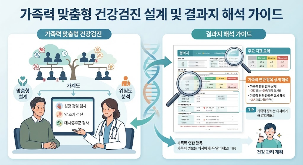 “내 몸에 맞는 검진일까?” 가족력 기반 맞춤형 건강검진 설계 & 수치 해석 가이드