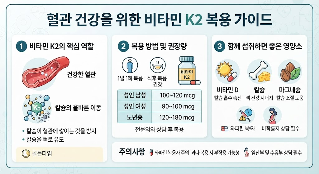혈관 건강을 위한 비타민 K2 복용 가이드