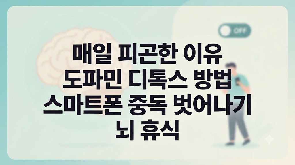 매일 피곤한 당신을 위한 ‘도파민 디톡스’|스마트폰 중독 벗어나 뇌 휴식 주는 법