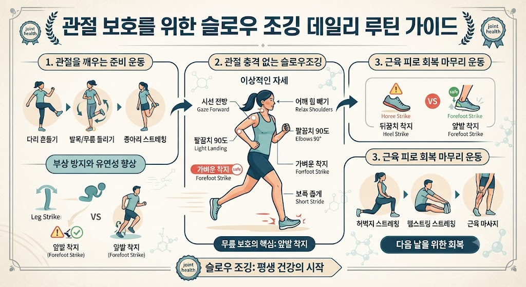 관절 보호를 위한 슬로우 조깅 데일리 루틴 가이드