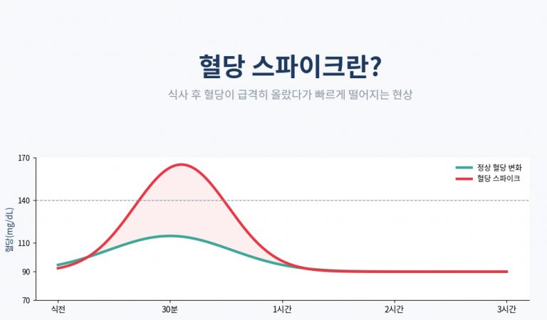 혈당 스파이크란 무엇인가 개념 인포그래픽