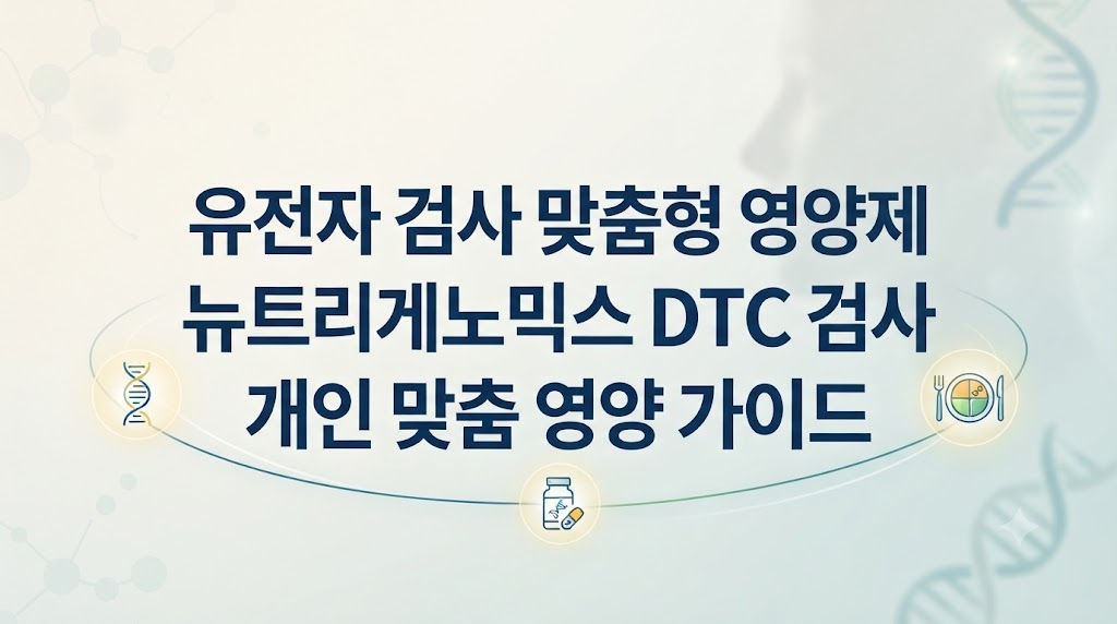 유전자 검사로 찾는 맞춤형 영양제|뉴트리게노믹스 완전 가이드