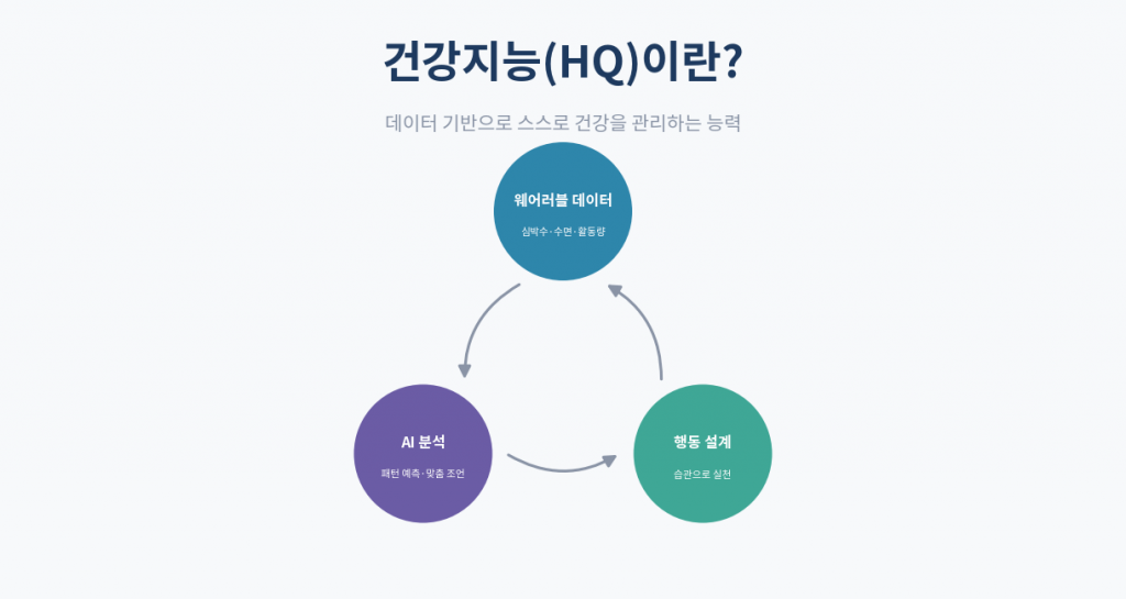 건강지능 HQ 개념 인포그래픽 웨어러블 데이터