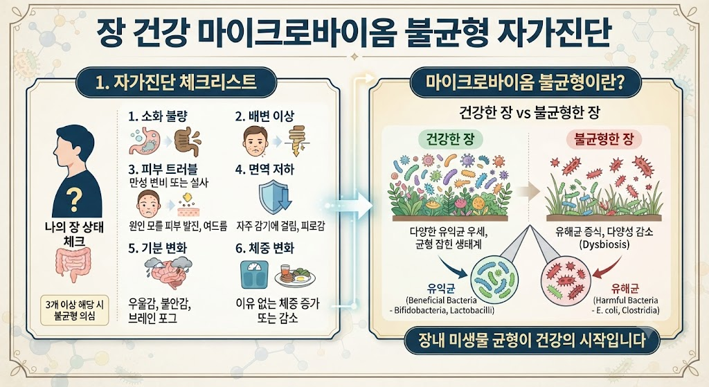 장 건강 마이크로바이옴 불균형 자가진단