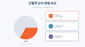 간헐적 단식 방법 비교 인포그래픽