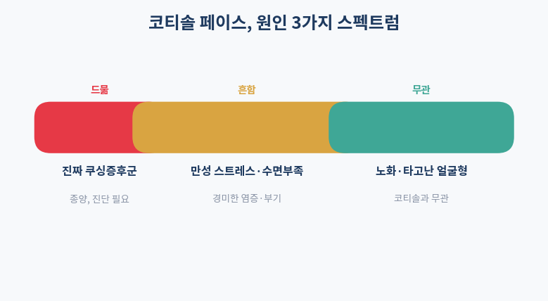 코티솔 페이스 원인 3가지 스펙트럼 비교