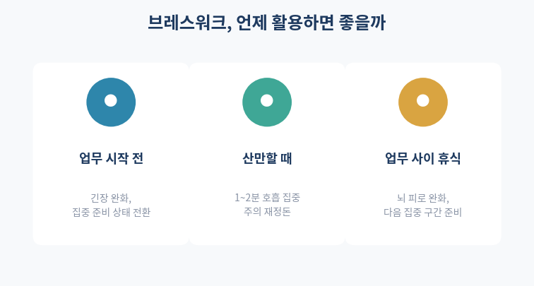 브레스워크 활용하면 좋은 상황