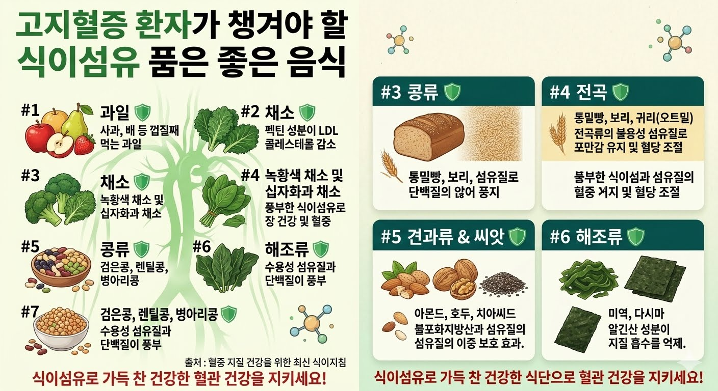 장내 미생물이 콜레스테롤을 낮춘다? 고지혈증 환자가 챙겨야 할 식이섬유 품은 좋은 음식
