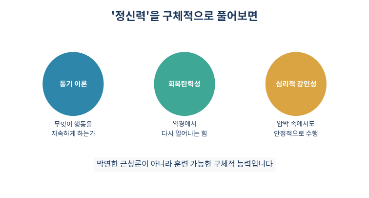 정신력 회복탄력성 심리적강인성 개념 정리