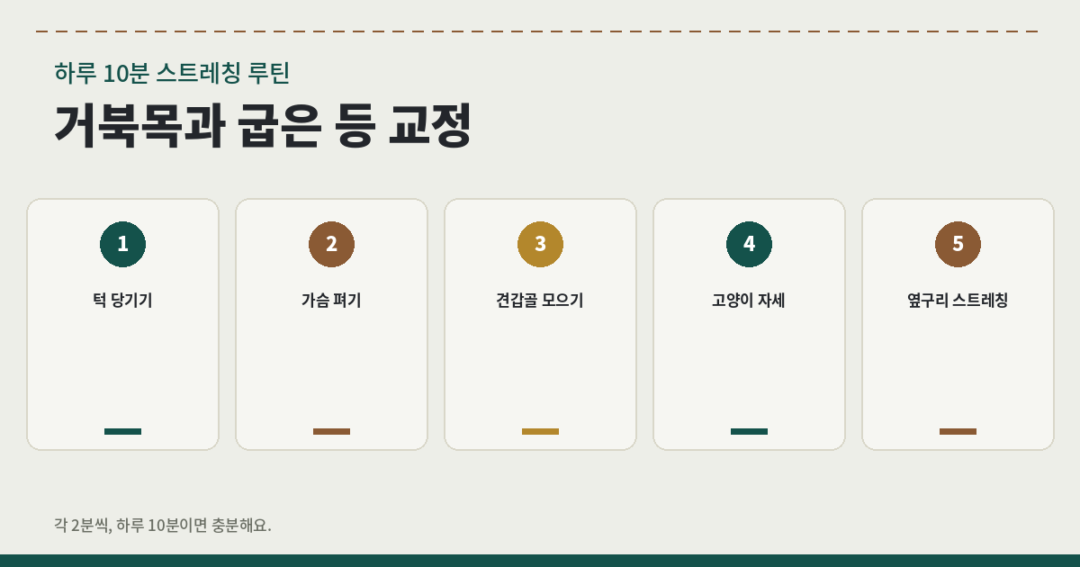 거북목과 굽은 등 교정｜하루 10분 스트레칭 루틴
