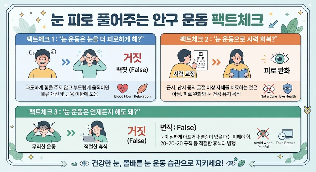 눈 피로 풀어주는 안구 운동 팩트체크 인포그래픽