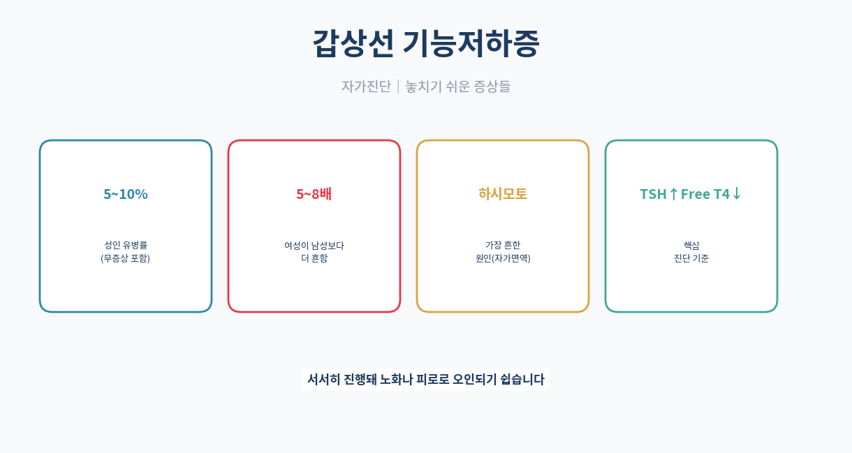 갑상선 기능저하증 자가진단|놓치기 쉬운 증상들