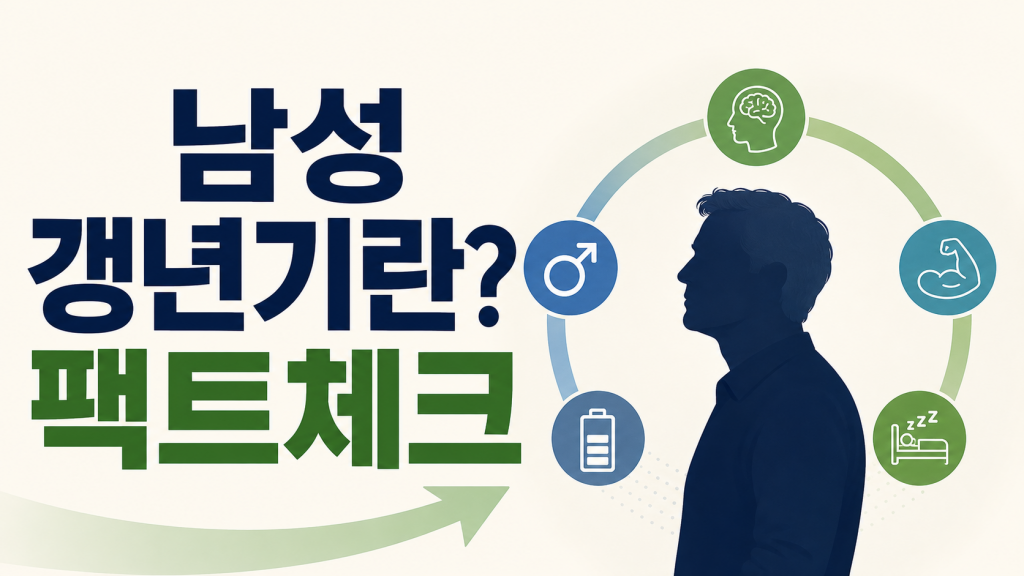 남성 갱년기란 팩트체크 인포그래픽