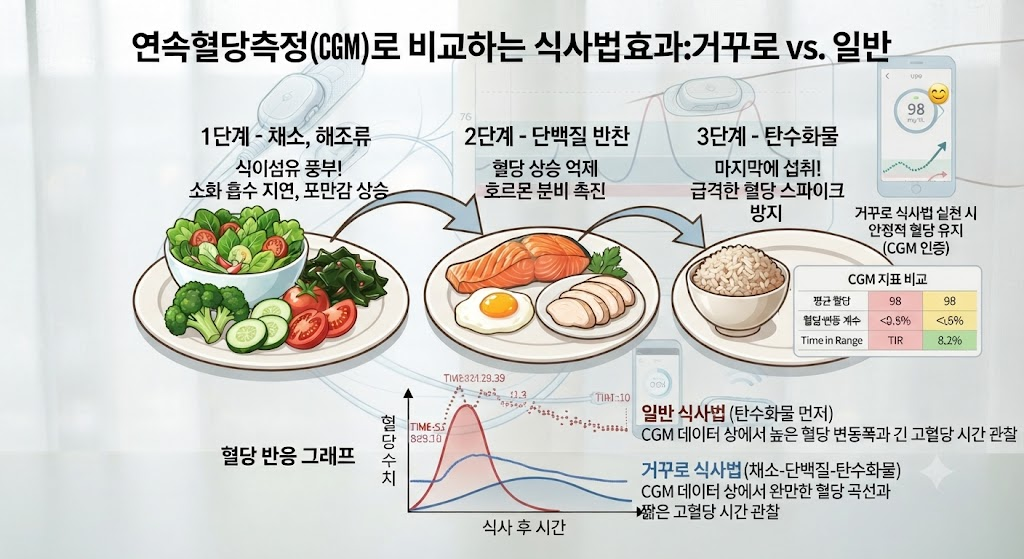 연속혈당측정기로 비교하는 식사법 효과