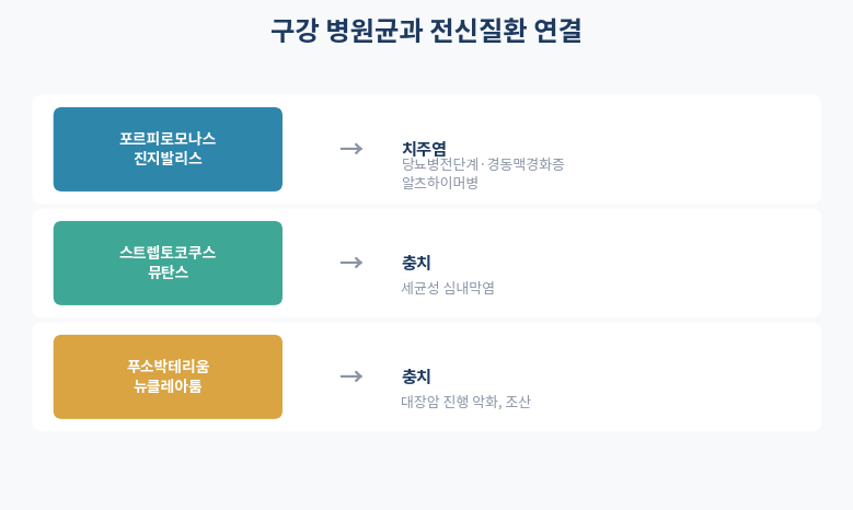 구강 병원균과 전신질환 연결