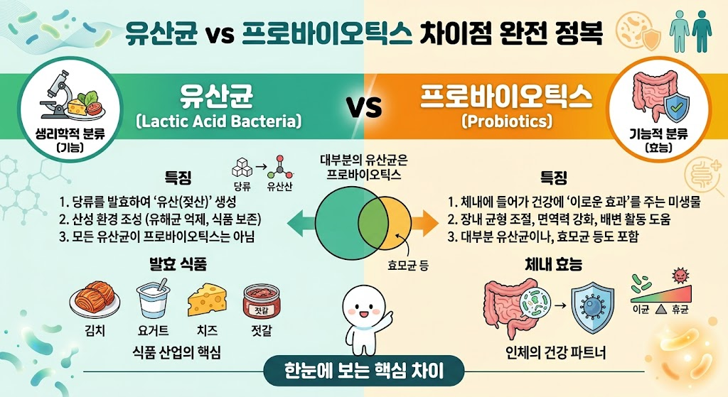 유산균과 프로바이오틱스 균주의 차이점