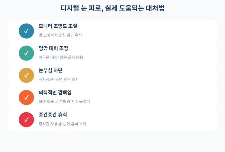 디지털 눈 피로 실제 도움되는 대처법