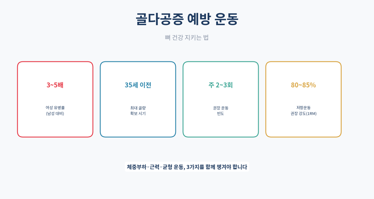 골다공증 예방 운동|뼈 건강 지키는 법
