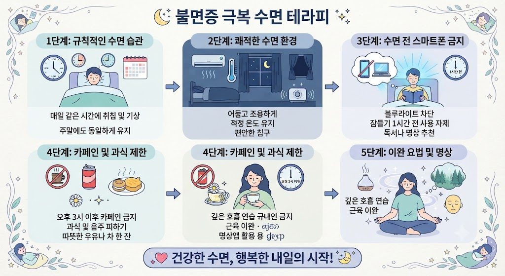 불면증 극복 수면 테라피 팩트체크 인포그래픽