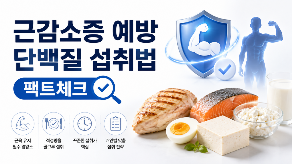 근감소증 예방 단백질 섭취법 팩트체크 인포그래픽